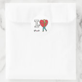 I Love Petanque Ronde Sticker (Tas)