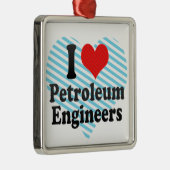 I Love Petroleum Engineers Metalen Ornament (Rechts)