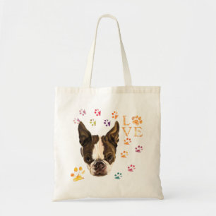 I Love Pets - Cute Puppy - Colorful Traces Tekenin Tote Bag