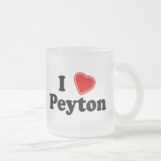 I Love Peyton Matglas Koffiemok (Rechts)