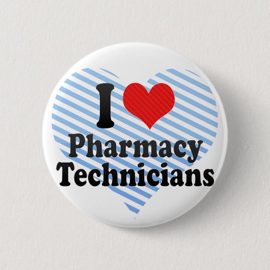 I Love Pharmacy Techniciens Ronde Button 5,7 Cm (Voorkant)