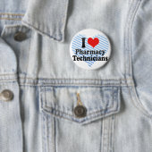 I Love Pharmacy Techniciens Ronde Button 5,7 Cm (In situ)