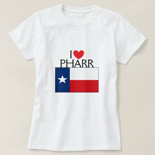 I Love Pharr, Texas T-shirt (Design voorkant)