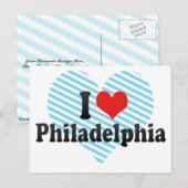 I Love Philadelphia Briefkaart (Voorkant / Achterkant)
