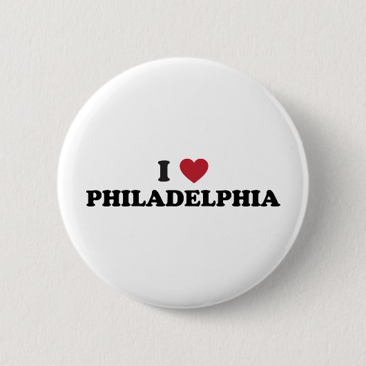 I Love Philadelphia Pennsylvania Ronde Button 5,7 Cm (Voorkant)