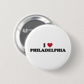I Love Philadelphia Pennsylvania Ronde Button 5,7 Cm (Voorkant /achterkant)