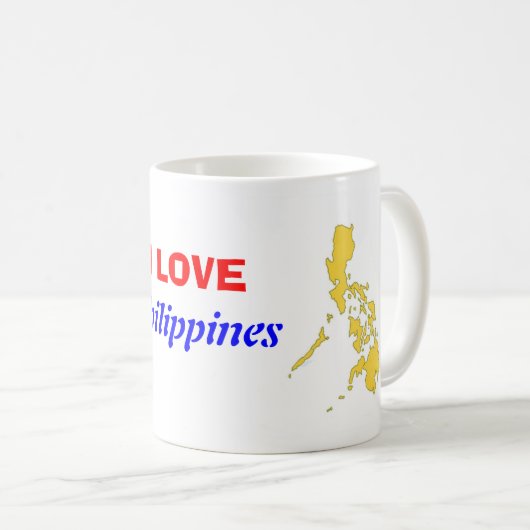 I Love Philippines Coffee Mok (Voorkant rechts)