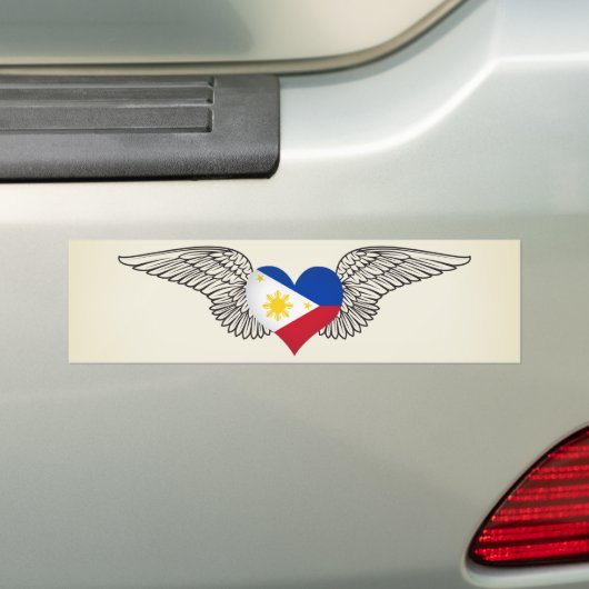 I Love Philippines - wings Bumpersticker (Op auto)
