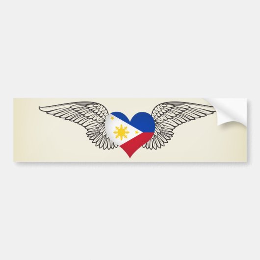 I Love Philippines - wings Bumpersticker (Voorkant)