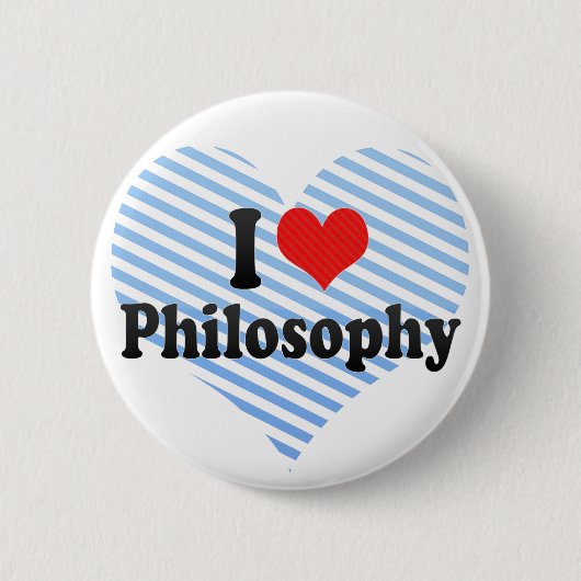I Love Philosophy Ronde Button 5,7 Cm (Voorkant)