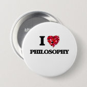 I Love Philosophy Ronde Button 7,6 Cm (Voorkant /achterkant)