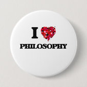 I Love Philosophy Ronde Button 7,6 Cm (Voorkant)