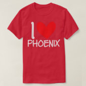 I Love Phoenix Name Personalized Men Guy BFF Heart T-shirt (Design voorkant)