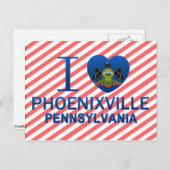 I Love Phoenixville, PA Briefkaart (Voorkant / Achterkant)