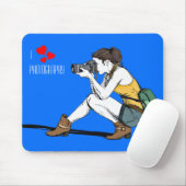 I Love Photography Mousepad Muismat (Met muis)
