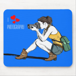 I Love Photography Mousepad Muismat