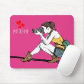 I Love Photography Mousepad Muismat (Met muis)