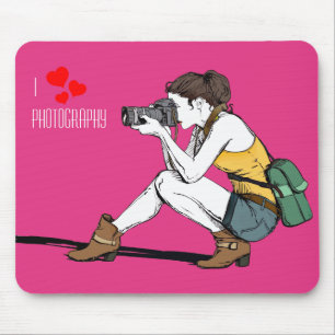 I Love Photography Mousepad Muismat