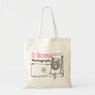 I Love Photography Retro Camera Tote Bag