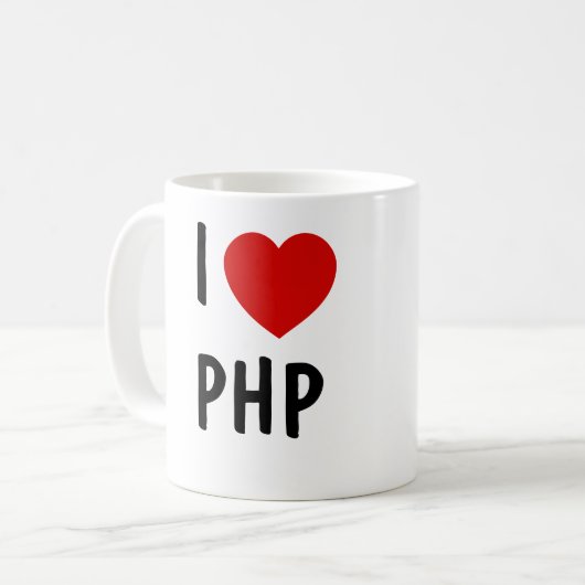 I Love PHP Koffiemok (Voorkant links)