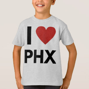 I Love PHX Heart Phoenix Love Fan Apparel Raglan B T-shirt