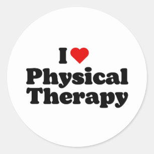 I Love Physical Therapy Ronde Sticker