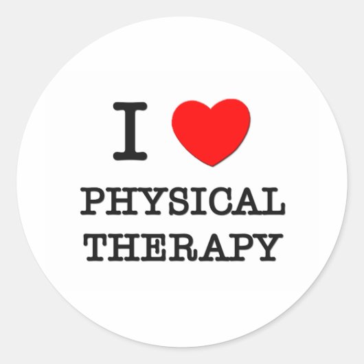 I Love Physical Therapy Ronde Sticker (Voorkant)