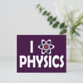 I Love Physics Briefkaart (Staand voorkant)