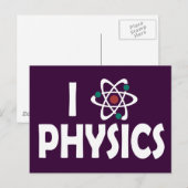 I Love Physics Briefkaart (Voorkant / Achterkant)