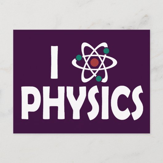 I Love Physics Briefkaart (Voorkant)