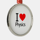 I Love Physics Metalen Ornament (Rechts)
