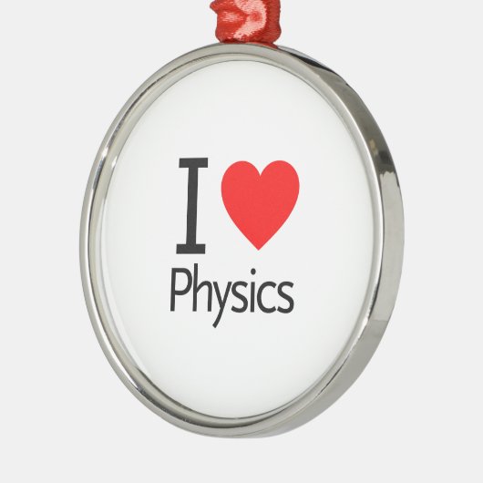 I Love Physics Metalen Ornament (Links)