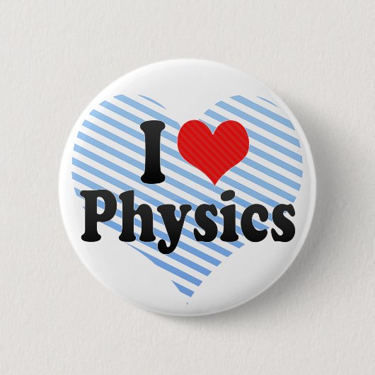 I Love Physics Ronde Button 5,7 Cm (Voorkant)
