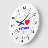 I Love Physics Wall Clock Grote Klok (Hoek)