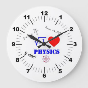 I Love Physics Wall Clock Grote Klok