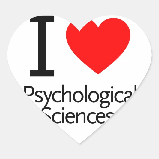 I Love Physiological Sciences Hart Sticker (Voorkant)