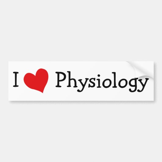 I Love Physiology Bumpersticker (Voorkant)