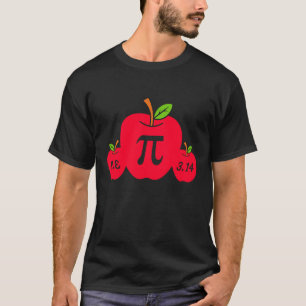 I Love Pi apple Pi Day Wiskunde Nerd Pie 3 14 Teac T-shirt