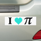I Love Pi Bumpersticker (Op auto)