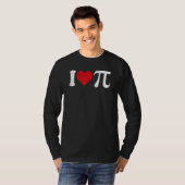 I Love Pi Day Cute Heart Math Symbols Teacher Stud T-shirt (Voorkant volledig)