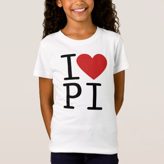 I Love PI (Kinder Shirt) T-shirt (Voorkant)