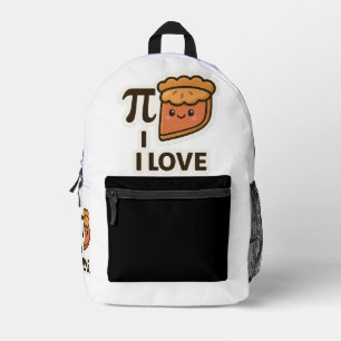 I Love Pi Sticker – Schattigee Wiskunde & Pie Pun Bedrukte Rugzak