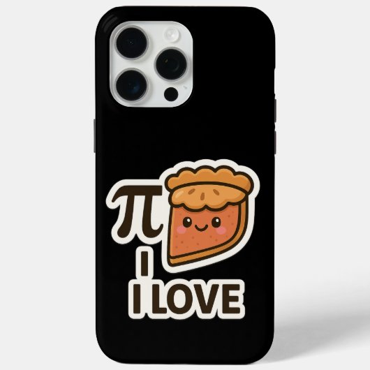 I Love Pi Sticker – Schattigee Wiskunde & Pie Pun  Case-Mate iPhone Case (Achterkant)