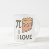 I Love Pi Sticker – Schattigee Wiskunde & Pie Pun Matglas Koffiemok (Voorkant rechts)