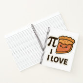 I Love Pi Sticker – Schattigee Wiskunde & Pie Pun  Notitieboek (Binnen)