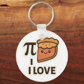 I Love Pi Sticker – Schattigee Wiskunde & Pie Pun Sleutelhanger (Voorkant)