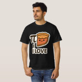 I Love Pi Sticker – Schattigee Wiskunde & Pie Pun  T-shirt (Voorkant volledig)
