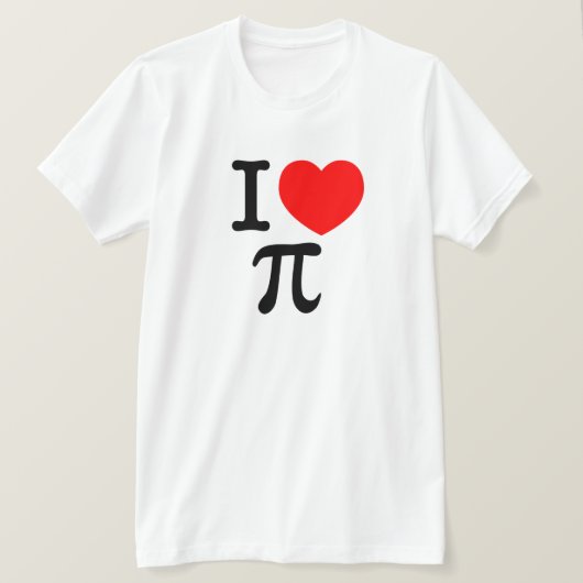I Love Pi T-shirt (Design voorkant)