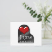 I Love Piano Briefkaart (Staand voorkant)