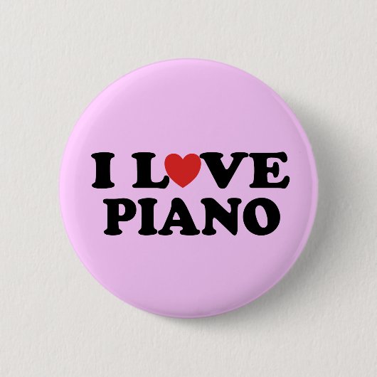 I Love Piano Button (Voorkant)